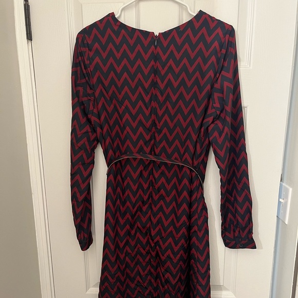 The Limited Maroon & Navy Chevron
Sheath Dress, Size Medium - Picture 3 of 6